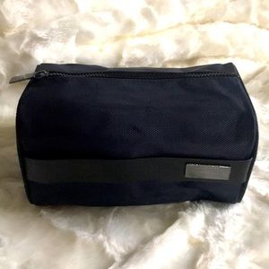 Jimmy Choo navy blue and black cosmetic bag